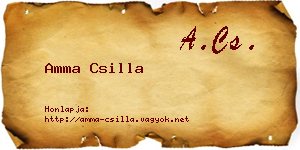 Amma Csilla névjegykártya